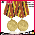 Nickel plated metal embossing medal award badge